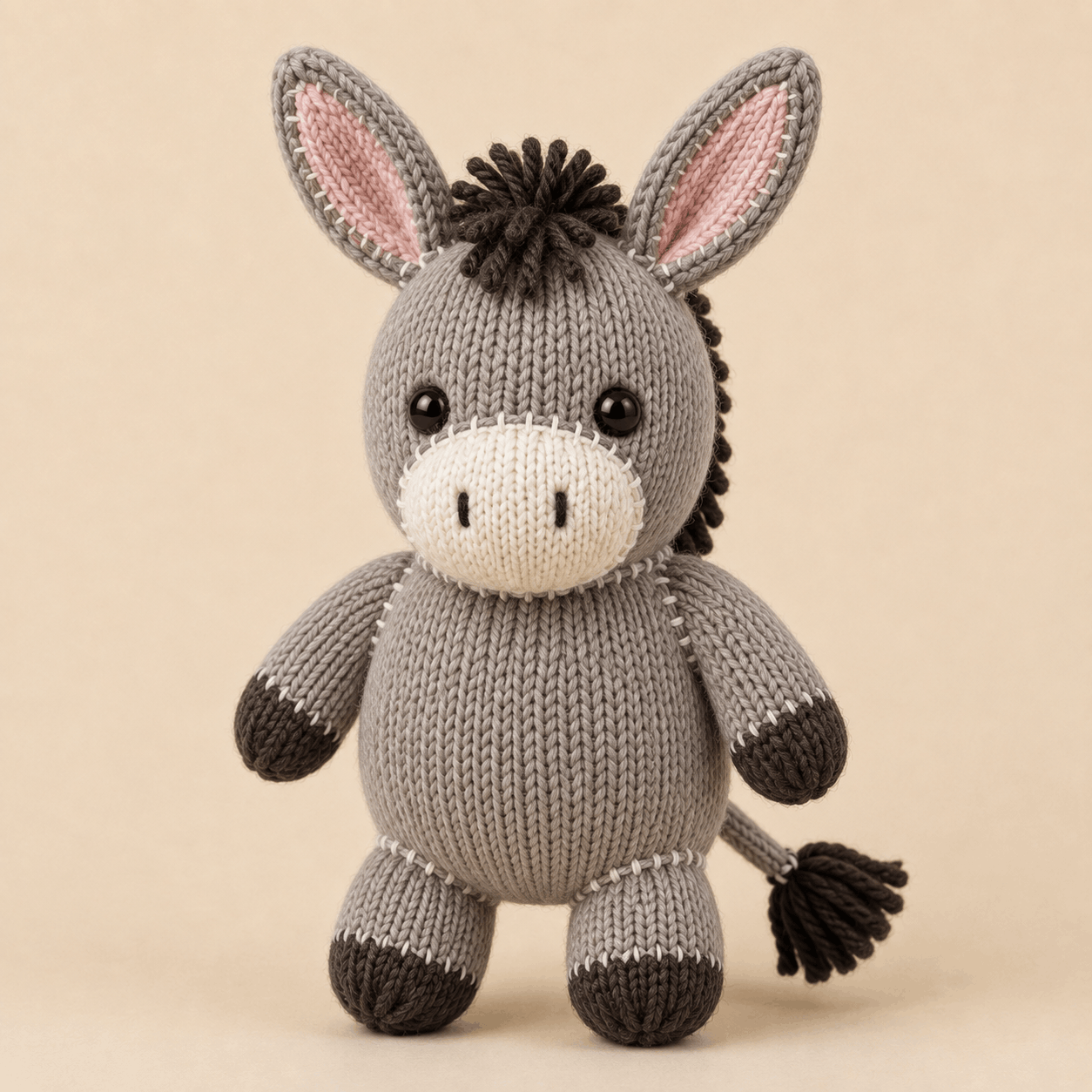 Milo the Little Donkey Knitting Pattern – Free PDF