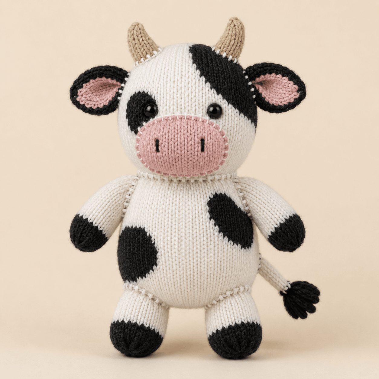 Patchwork Cow Knitting Pattern: Make Mabel the Plushie