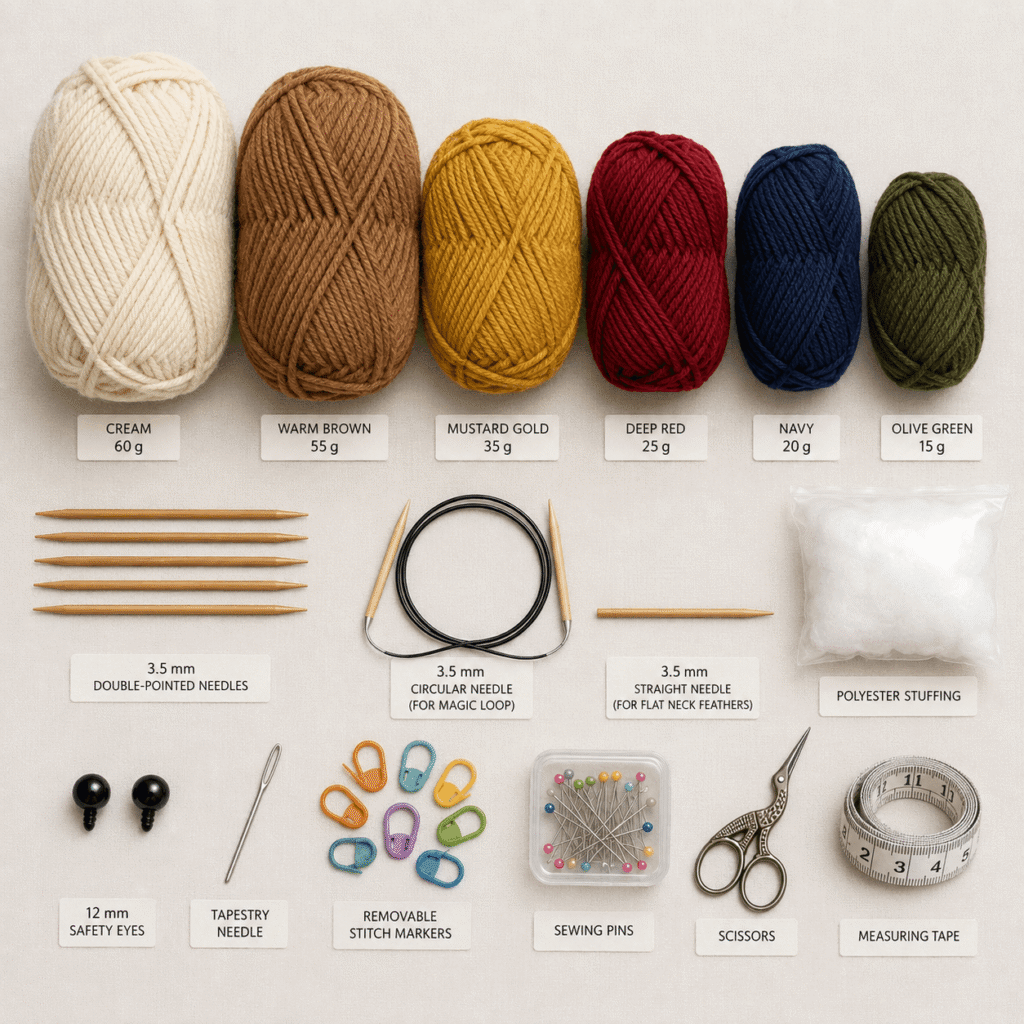 harvest-rooster-knitting-pattern-materials