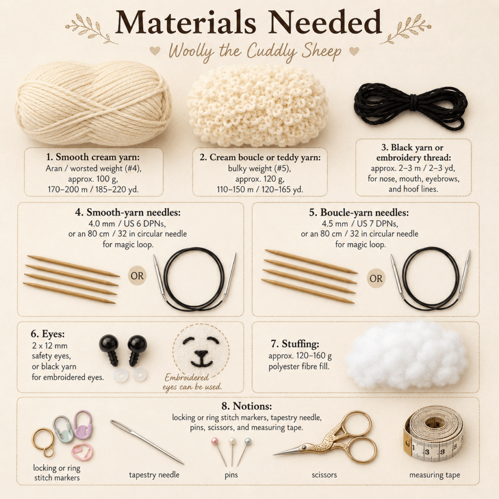 woolly-cuddly-sheep-knitted-sheep-pattern-materials
