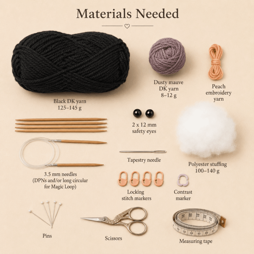 black-cat-knitting-pattern-midnight-plushie-materials