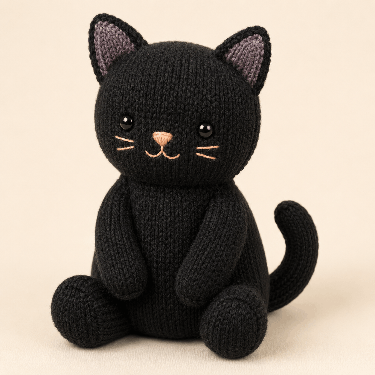 Midnight the Black Cat Knitting Pattern – Plushie PDF