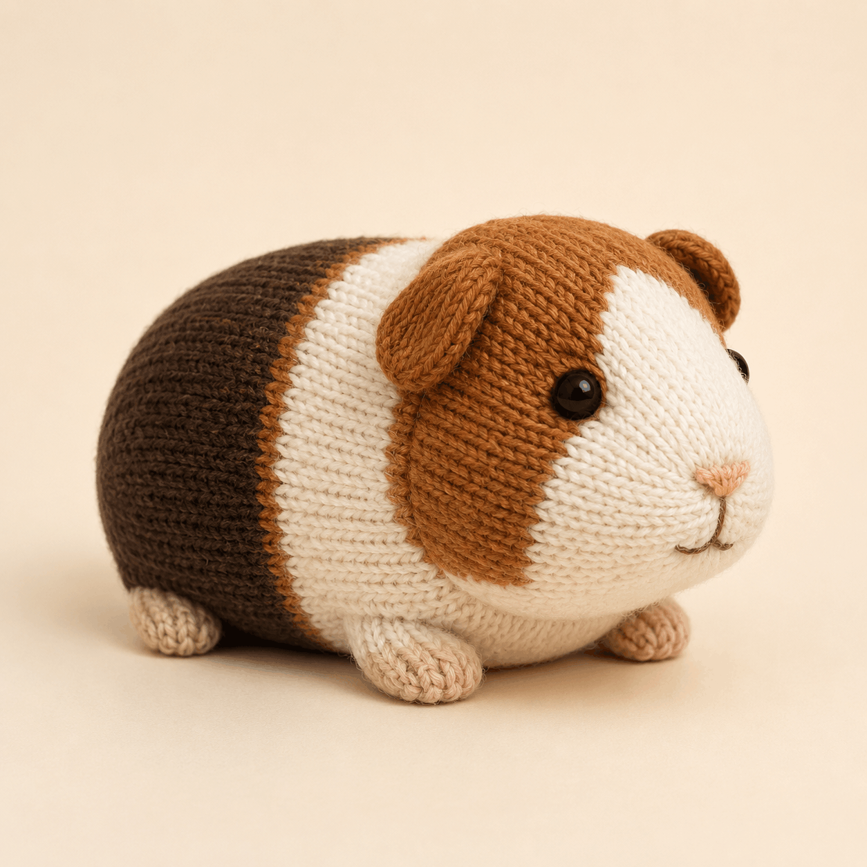 Hazel the Tricolor Guinea Pig Knitting Pattern