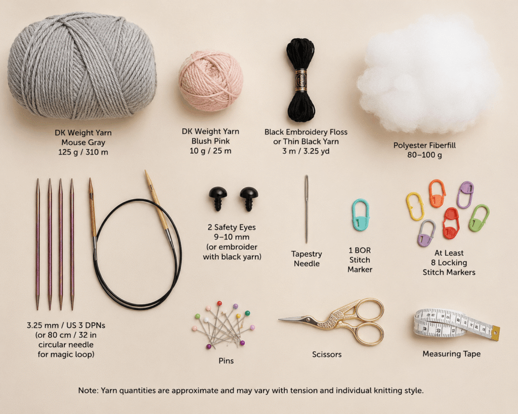knitted-mouse-pattern-milo-little-mouse-materials