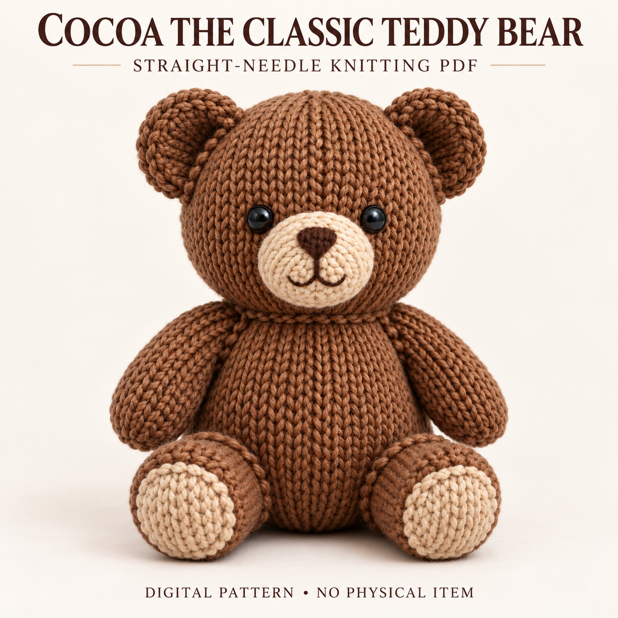 Knitted teddy bear project